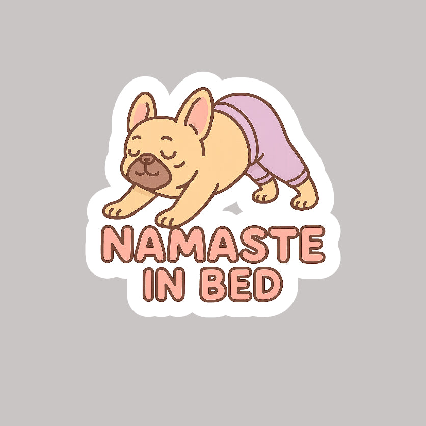 Yoga Frenchie Sticker