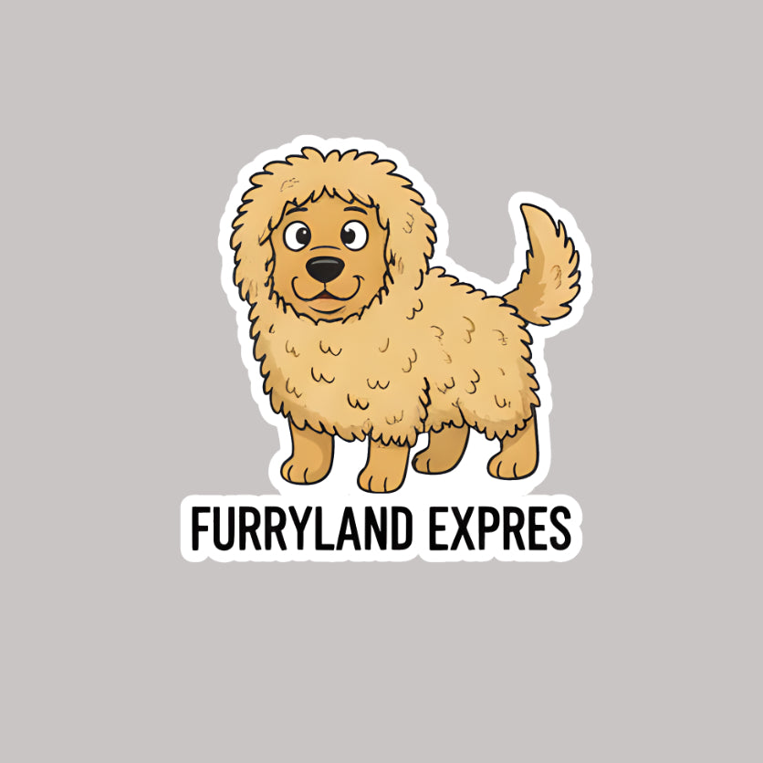 Furryland Golden Retriever Sticker