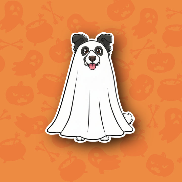 Border Collie ghost sticker