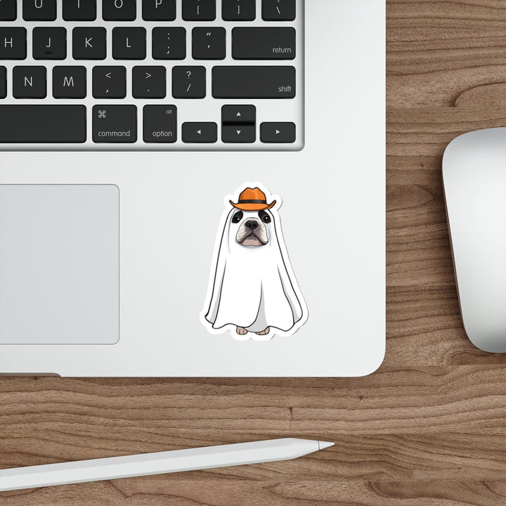 Boston terrier ghost Sticker