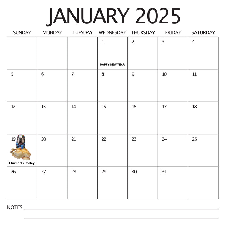 2025 Wall Calendar