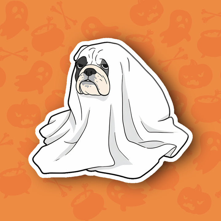 Bulldog ghost sticker