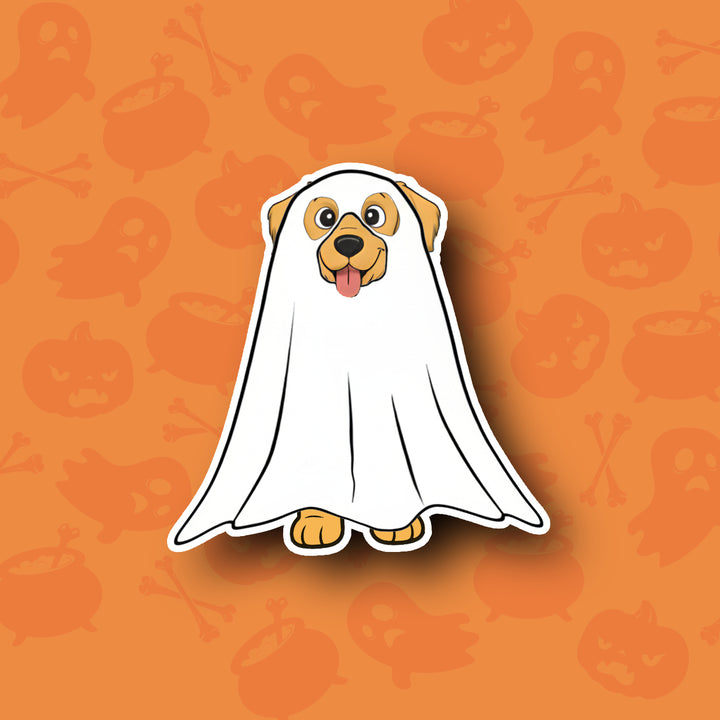 Golden Retriever ghost Sticker