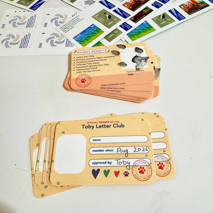 Toby letter Club membership card